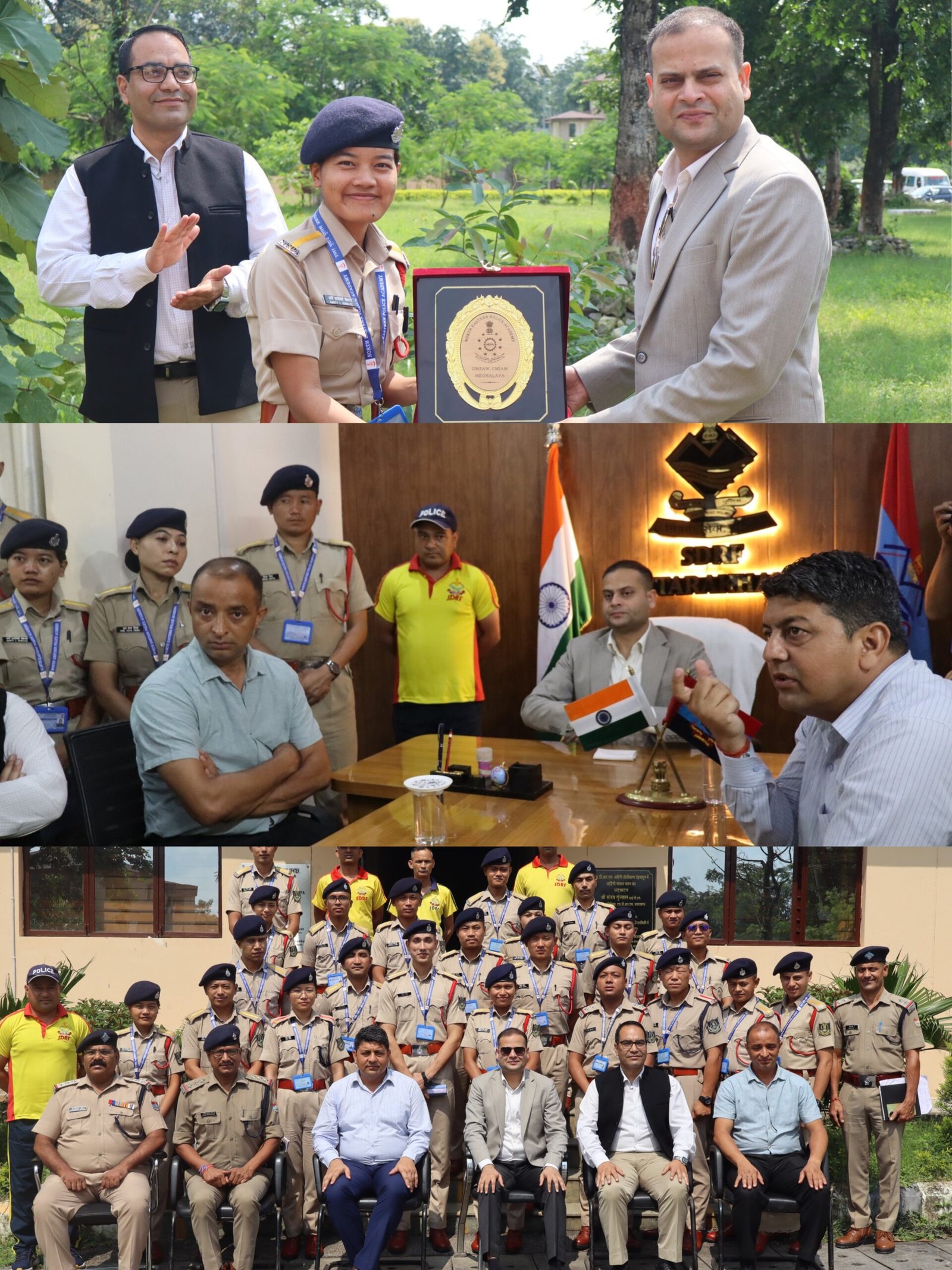 नार्थ ईस्टर्न पुलिस अकादमी(NEPA) के प्रशिक्षु अधिकारियों ने किया SDRF वाहिनी मुख्यालय का भ्रमण, आपदा प्रबंधन एवं रेस्क्यू कार्यप्रणाली की बारीकियों को जाना